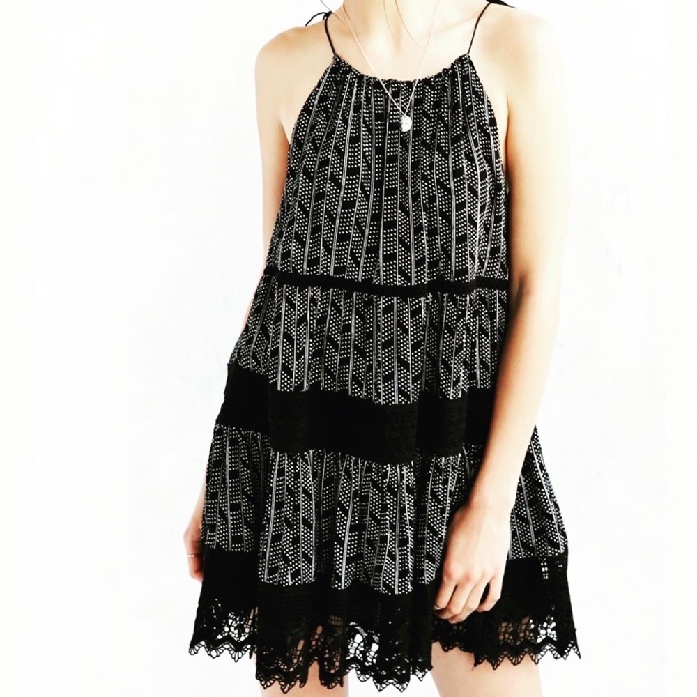 Kimchi Blue La Palma Crochet Inset Mini Dress